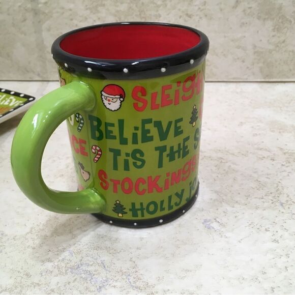 CRACKER BARREL MERRY MERRY CHRISTMAS LARGE MUG AND PLATE - Picture 10 of 10